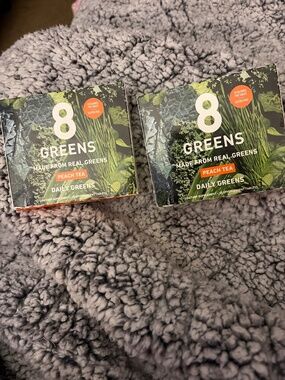 Never opened and sealed 8 Greens Peach Tea Tablets